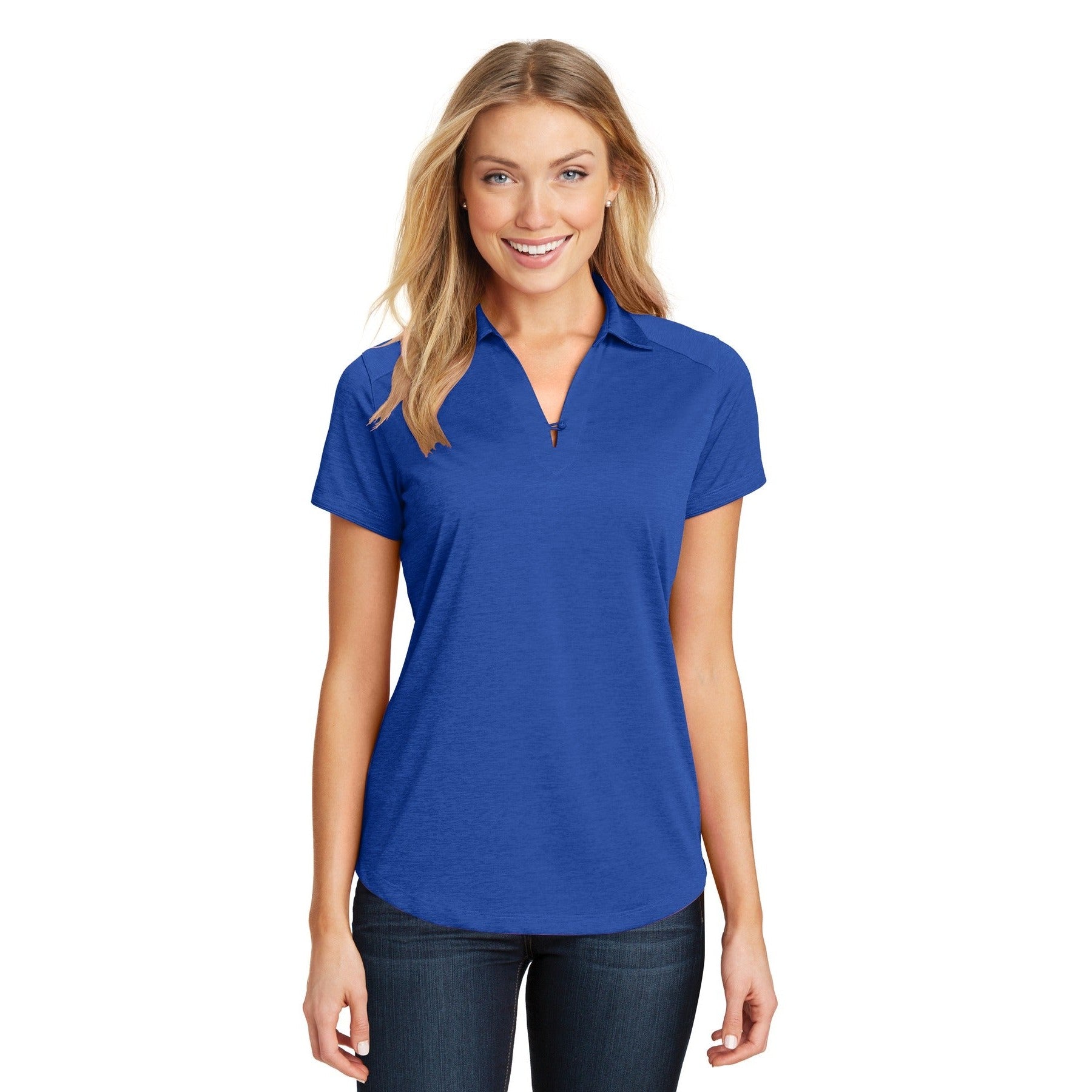 Port Authority-Port Authority® Women's Digi Heather Performance Polo. L574-MedTech-5